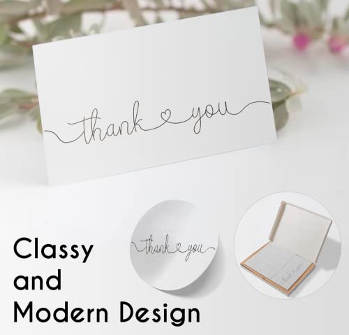 SPEBE Thank You Cards with Kraft Envelopes and Stickers, Bulk Pack of 20, Elegant 4x6-inch Design Modern & Minimalist , Large Thank You Notes for Wedding,Bridal Shower, Business, Baby Shower, Small Business,Funeral, Graduation