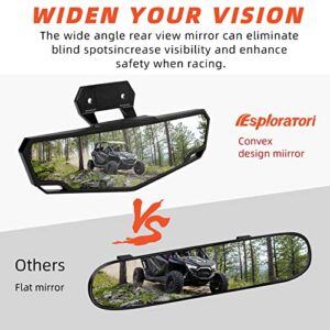 RZR PRO XP Rear View Mirror, Esploratori UTV Center Race Convex Rear View Mirror for Polaris RZR PRO XP/PRO XP4, Turbo R /4 2020 2021 2022 2023, High-Definition Rearview Mirror#2883763, 2883762