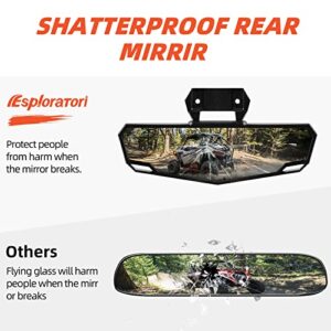 RZR PRO XP Rear View Mirror, Esploratori UTV Center Race Convex Rear View Mirror for Polaris RZR PRO XP/PRO XP4, Turbo R /4 2020 2021 2022 2023, High-Definition Rearview Mirror#2883763, 2883762