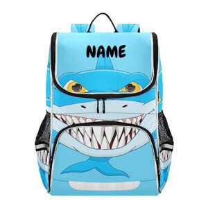 jkdy school backpacks for teens boys girls,for elementary school lightweight travel backpack with adjustable chest strap (cute shark) suitable for ages 6-12 student