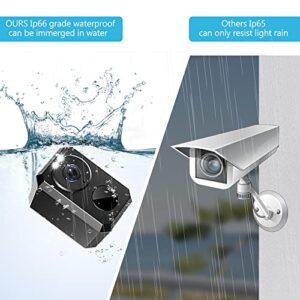 Uniter 2k Home Security Cameras Wireless Outdoor WiFi Waterproof Outside Front Door Garage Surveillance Camera Long Range Motion Sensor Night Vision with Phone app