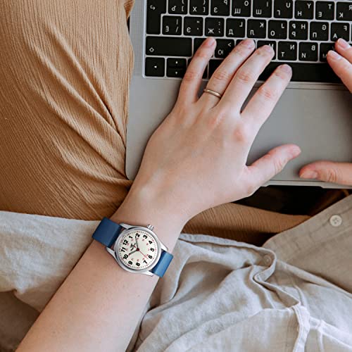 ManChDa Nurse Watches for Women Silicone Watch Medical Watch for Women Men Students Kids with Second Hand Nursing Watch Waterproof Watches for Nurses Lady Children Kids Easy to Read 24 Hours Blue