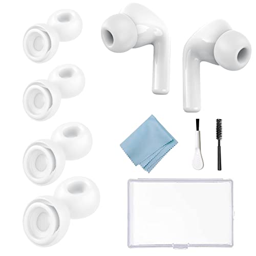 Replacement Ear Tips Ear Hooks for AirPods Pro Silicon Ear Buds Tips with Portable Storage Box Fit in The Charging Case (4 Pairs)