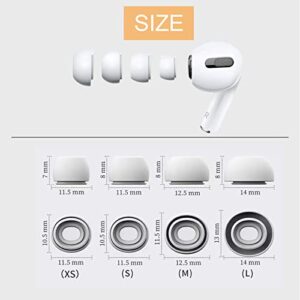 Replacement Ear Tips Ear Hooks for AirPods Pro Silicon Ear Buds Tips with Portable Storage Box Fit in The Charging Case (4 Pairs)