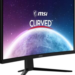 MSI G242C, 24" Curved Gaming Monitor, 1920 x 1080 (FHD), VA, 1 ms, 170 Hz, FreeSync Premium, HDMI, DP Port, Tilt,Black