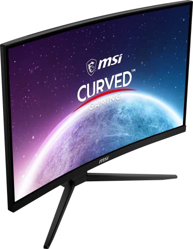 MSI G242C, 24" Curved Gaming Monitor, 1920 x 1080 (FHD), VA, 1 ms, 170 Hz, FreeSync Premium, HDMI, DP Port, Tilt,Black