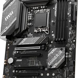 MSI B760 Gaming Plus WiFi Gaming Motherboard (Supports 12th/13th Gen Intel Processors, LGA 1700, DDR5, PCIe 4.0, M.2, 2.5Gbps LAN, USB 3.2 Gen2, Wi-Fi 6E, ATX)