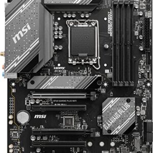 MSI B760 Gaming Plus WiFi Gaming Motherboard (Supports 12th/13th Gen Intel Processors, LGA 1700, DDR5, PCIe 4.0, M.2, 2.5Gbps LAN, USB 3.2 Gen2, Wi-Fi 6E, ATX)