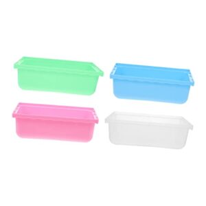popetpop chinchilla cage accessories plastic bins 4pcs hamster cage tray hamster cages small pet cage supplies plastic tray hamster supplies plastic chassis guinea pig bedding plastic trays