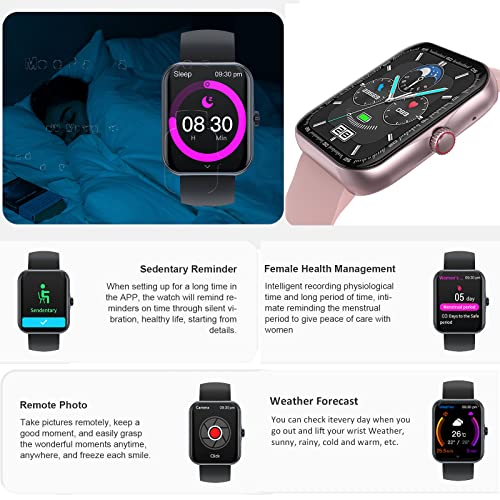 Smart Watch Answer Make Calls, 1.83‘’ Watch Screen ２０２３ Fitness Watches with 37 Sports Blood Oxygen Heart Rate Sleep Monitor, SmartWatch for Women Men for Android iOS Phones (Gold)