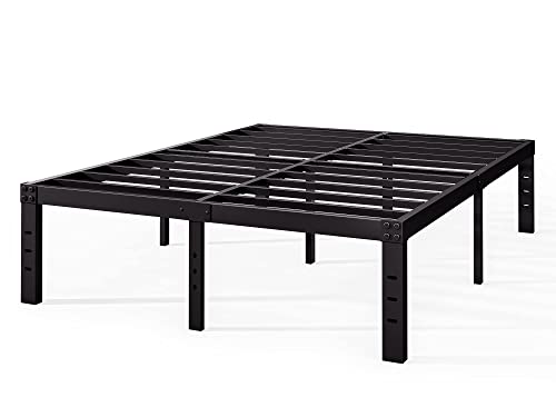 FSCHOS King-Bed-Frame, 14 Inch Metal Platform King Size Bed Frame No Box Spring Needed, Heavy Duty Bed Frame King Easy Assembly, Noise Free, Black