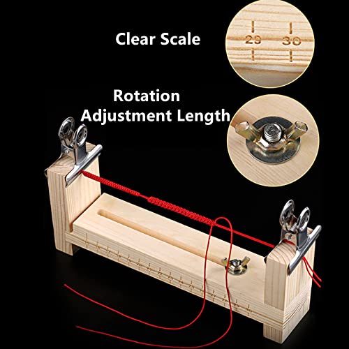 Xximuim Paracord Jig Bracelet Maker Wood Jig Bracelet Maker U Shape Clear Scale Bracelet with 2 Clamp DIY Hand Knitting Bracelet Jig Bracelet Braiding Tool (Style 1)