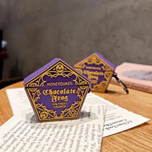 2023 Cute Airpod Case for Airpod pro, 3D Cartoon Kawaii Funny Chocolate Frog Airpod case Silica Gel Design, Accessories Keychain[Designed for Kids Girl and Boys] (Chocolate Frog Pro)