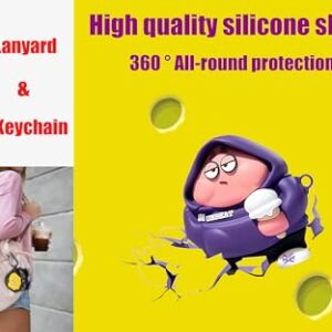 [2Pack] AirPods Pro 2nd/1st Generation Case Cover 2022/2019 with Cleaner kit&Replacement Eartips(S/M/L),Funny Fun Kawaii 3D Cartoon Characters Soft Silicone AirPod Pro Case with Keychain and Lanyard