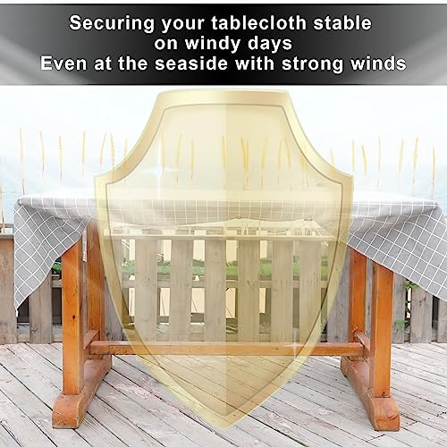 Namubarwa Hidden Strap Tablecloth Clips - Perfect for Picnic Tables and Thick Tables Indoor and Outdoor, Keep Your Tablecloth Secure with Our Invisible Table Cloth Clips!