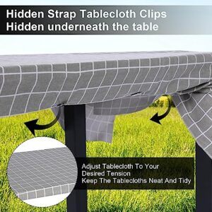 Namubarwa Hidden Strap Tablecloth Clips - Perfect for Picnic Tables and Thick Tables Indoor and Outdoor, Keep Your Tablecloth Secure with Our Invisible Table Cloth Clips!