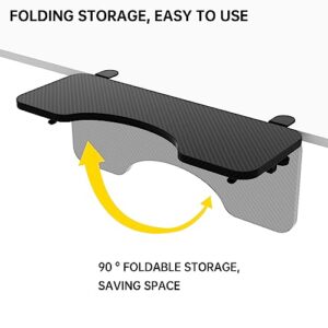 Circular Arc Desk Extender Tray, Ergonomics Computer Elbow Arm Support,Foldable Keyboard Drawer Tray, Table Mount Arm Wrist Rest Shelf (25.2“×9.4”×3.5“)