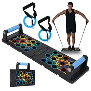 home workout equipment push up board 24 in 1 multi-functional pushup bar system fitness floor chest muscle exercise professional equipment burn fat strength training arm men & women weights