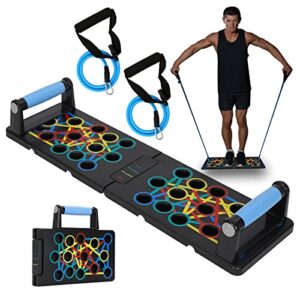 Home Workout Equipment Push Up Board 24 in 1 Multi-Functional Pushup Bar System Fitness Floor Chest Muscle Exercise Professional Equipment Burn Fat Strength Training Arm Men & Women Weights