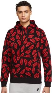 nike hoodie's (as1, alpha, s, regular, regular, black/red (dv8152-657))