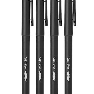 Mr. Pen- Black Fineliner Pens, 4 Pack, 0.5mm Fine Point Pens,Marker Pen for Transparent Sticky Notes, Fine Tip Markers, Fine Line Markers, Drawing Pen, Art Pens, Writing Pens