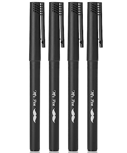 Mr. Pen- Black Fineliner Pens, 4 Pack, 0.5mm Fine Point Pens,Marker Pen for Transparent Sticky Notes, Fine Tip Markers, Fine Line Markers, Drawing Pen, Art Pens, Writing Pens