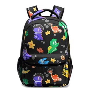 dacawin cute dinosaurs backpack ocean theme cartoon animals backpacks dino starfish corals casual daypack lightweight durable elementary school bags for toddler kids boys girls