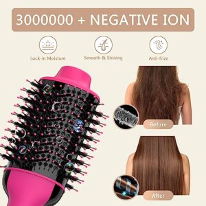 Hair Dryer Brush Blow Dryer Brush in One Upgraded 4 in 1 Hair Dryer and Styler Volumizer with Negative Ion Anti-frizz Ceramic Titanium Barrel Hot Air Brush