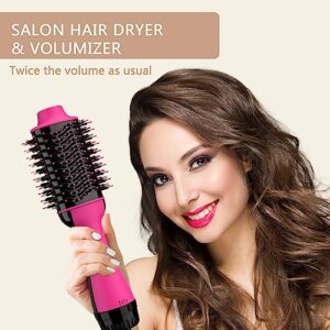 Hair Dryer Brush Blow Dryer Brush in One Upgraded 4 in 1 Hair Dryer and Styler Volumizer with Negative Ion Anti-frizz Ceramic Titanium Barrel Hot Air Brush