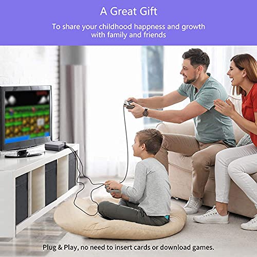 Retro Game Console – Classic Mini Retro Game System Built-in 620 Games and 2 Controllers, AV and HDMI Output 8-Bit Video Game System with Classic Games, Old-School Gaming System for Adults and Kids