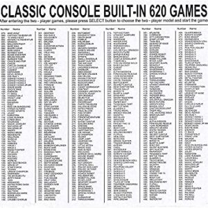 Retro Game Console – Classic Mini Retro Game System Built-in 620 Games and 2 Controllers, AV and HDMI Output 8-Bit Video Game System with Classic Games, Old-School Gaming System for Adults and Kids