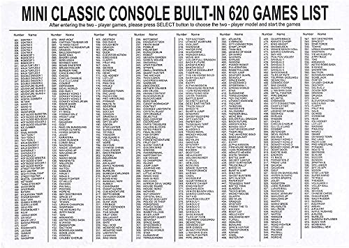 Retro Game Console – Classic Mini Retro Game System Built-in 620 Games and 2 Controllers, AV and HDMI Output 8-Bit Video Game System with Classic Games, Old-School Gaming System for Adults and Kids