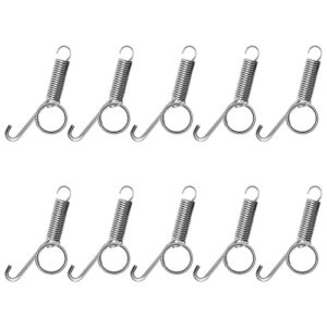 10pcs rabbit cages spring cage latch door spring latch hook for rabbit cages metal finger spring latch hook for fixing small animal, dog, cat, parrot, guinea pig, bunny,parrot hedgehog cage door