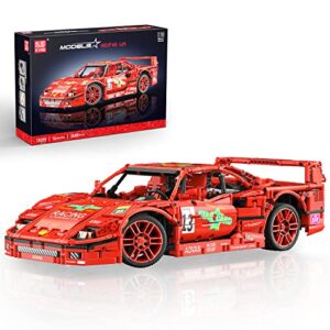 mould king ferrari f40 lm racing car building sets toy with remote contral, 13095 technology super car model building blocks,1:10 collectible car building kits for fans adult teens 14+(2688 pieces)
