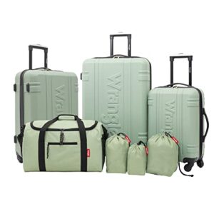wrangler venture luggage and travel, laurel, 7-piece set
