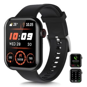 smart watch for android ios(answer/make call) - 1.9" full touch screen smartwatch for men women, 120 sport modes, fitness tracker smart watch with heart rate sleep monitor, bp, spo2, ai voice