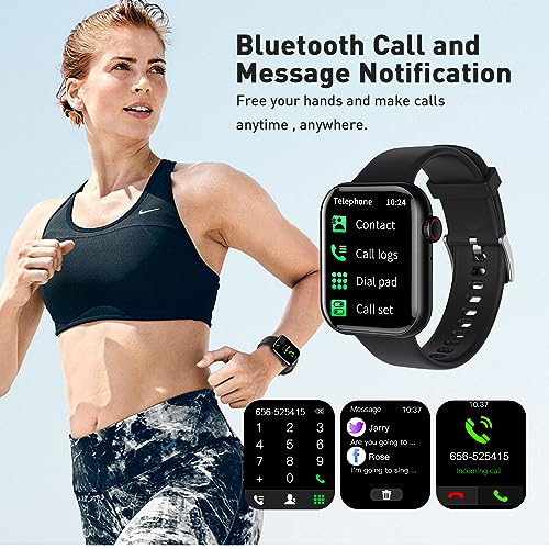 Smart Watch for Android iOS(Answer/Make Call) - 1.9" Full Touch Screen Smartwatch for Men Women, 120 Sport Modes, Fitness Tracker Smart Watch with Heart Rate Sleep Monitor, BP, SpO2, AI Voice