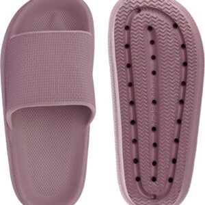 WHITIN Shower Slippers for Women Non Slip Cushioned Slides Size 9 10 Quick Drying Female Floor Outdoor Indoor Fashionable Lightweight Blush 40-41