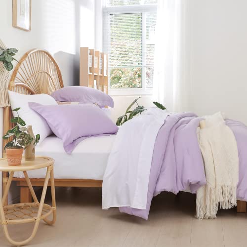 weigelia Queen Comforter Set Boho Bed Comforter Set 7PC Lavender Purple Comforter Queen Size Bed in a Bag Soft All Season with Fitted Sheets, Flat Sheets, Pillow Shams and Pillowcases