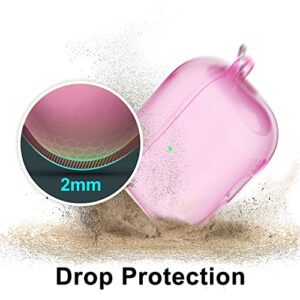 Svanove for Airpods Pro 3rd Generation Case Clear (2021), Transparent Cute Airpods 3 Case Silicone Cover Accessories, Soft TPU Rubber Airpods Case for Women Girl, Pink