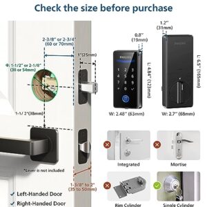 Philips Keyless Entry Door Lock with Keypad - Smart Deadbolt Lock for Front Door, Auto Lock, One-time PIN Code, Fingerprint Door Lock - Matte Black