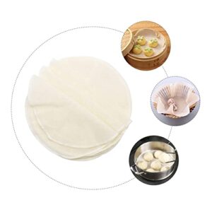 SHOWERORO 20pcs Steamed Cloth Round Steamer Cloth Cotton Steamer Mat Steamer Gauze Grid Bed Sheets Deshidratador De Alimentos Steamer Cloths for Steamed Bun Steamer Cushion Home Placemat