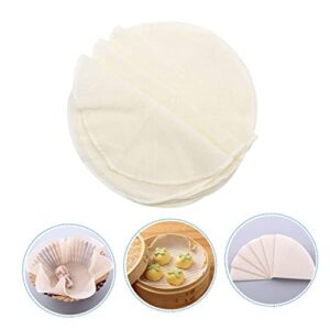 SHOWERORO 20pcs Steamed Cloth Round Steamer Cloth Cotton Steamer Mat Steamer Gauze Grid Bed Sheets Deshidratador De Alimentos Steamer Cloths for Steamed Bun Steamer Cushion Home Placemat