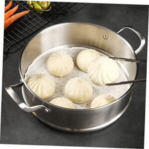 SHOWERORO 20pcs Steamed Cloth Round Steamer Cloth Cotton Steamer Mat Steamer Gauze Grid Bed Sheets Deshidratador De Alimentos Steamer Cloths for Steamed Bun Steamer Cushion Home Placemat