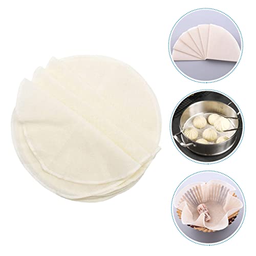 SHOWERORO 20pcs Steamed Cloth Round Steamer Cloth Cotton Steamer Mat Steamer Gauze Grid Bed Sheets Deshidratador De Alimentos Steamer Cloths for Steamed Bun Steamer Cushion Home Placemat