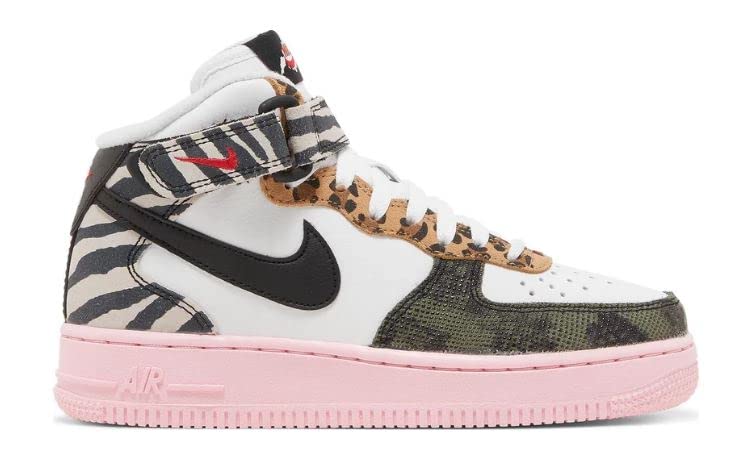 Nike AIR Force 1 '07 MID White/Black-Soft Pink DZ4841 100 Women's Size 7.5