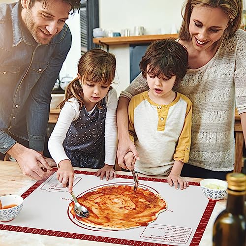 Silicone Baking Mat, Non Stick Pastry Mat Sheet for Dough Rolling, Nonslip Fondant/Pie Crust Mat, Counter Mat Oven Liner Mat for Making Cookies Macarons Bread Baking Supplies Extra Large 26 x 16 Inch