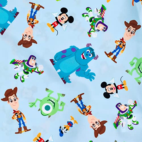 Disney Pixar Toy Story Monsters Inc. Mickey Mouse D100 Infant Baby Boys Rash Guard and Swim Trunks Outfit Set Blue 24 Months