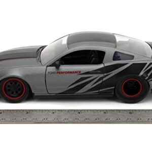 Big Time Muscle 1:24 2010 Ford Mustang GT Die-Cast Car, Toys for Kids and Adults(Charcoal Grey)