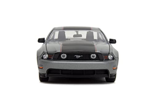 Big Time Muscle 1:24 2010 Ford Mustang GT Die-Cast Car, Toys for Kids and Adults(Charcoal Grey)